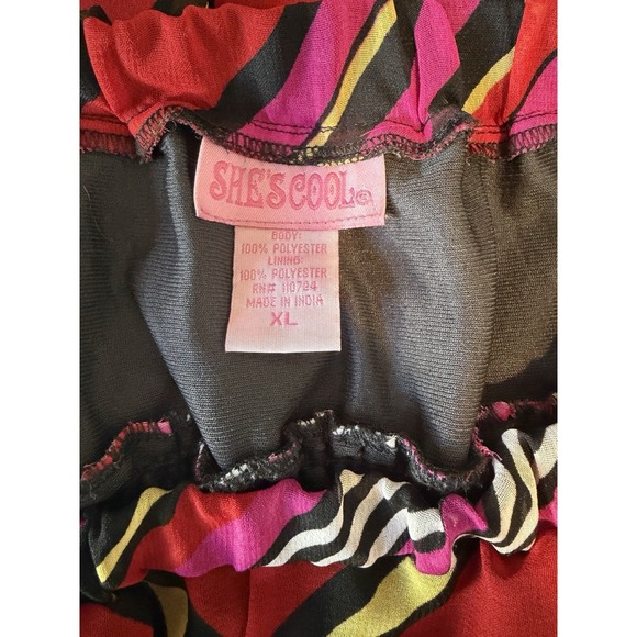 She's Cool Striped Multi Color Strapless Sheer Lined Maxi Dress XL - Picture 7 of 8